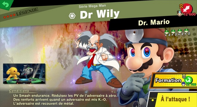 Dr. Wily - Super Smash Bros Ultimate World of Light 3 et 4 étoile