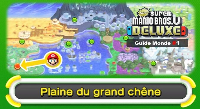 Monde 1 Plaine du grand chêne Guide New Super Mario Bros U DELUXE sur la Switch