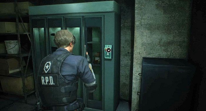 Guide Resident Evil 2 PS4 2019 obtenir un fusil de chasse (Leon) salle de dépôt de sécurité