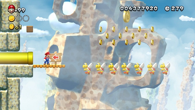Niveau 4 Ascension à tâtons Soluce seconde pièce étoile Super Mario Bros U Deluxe