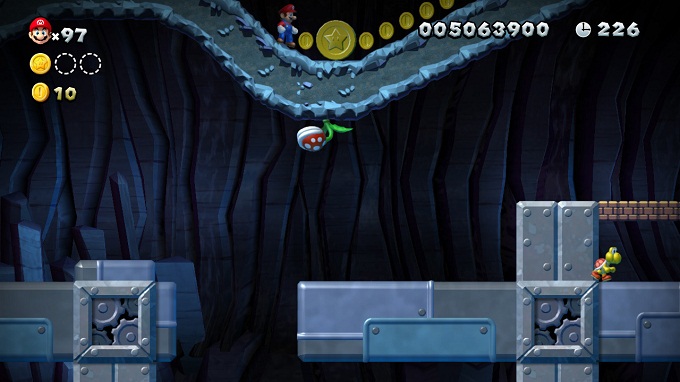 Seconde pièce étoile Super Mario Bros U Deluxe Niveau 7 Grotte aux pistons Soluce