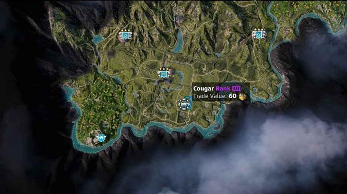 Emplacement-localisation-Cougar-dans Far Cry New Dawn