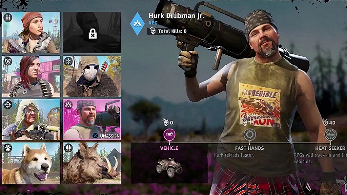 Far Cry New Dawn Hurk Drubman Guns for fire armes à feu à louer guide wiki