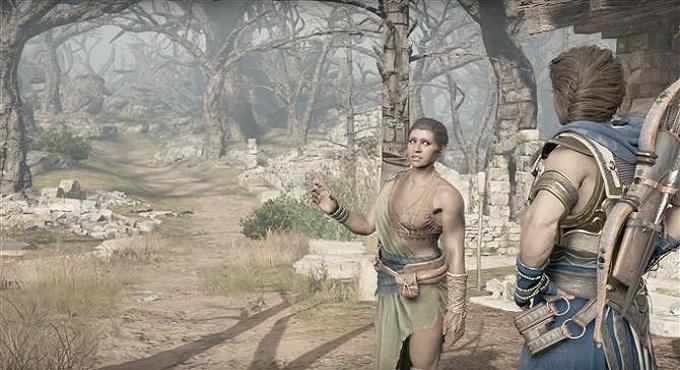 Medusa Assassin’s Creed Odyssey Guide parler à Bryce mission Romancing the Stone Garden