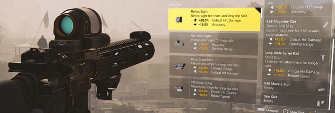 The Division 2 Armes mods Guide