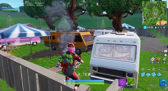 Fortnite Soluce defis ultime effort coffres munitions aire camping cars