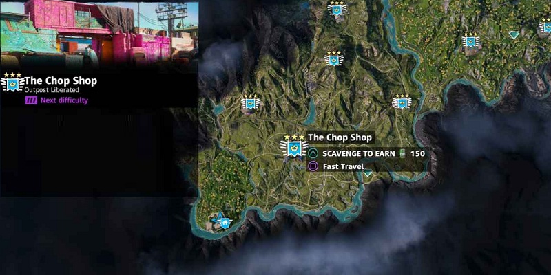 2019 Far Cry New Dawn Avant-Postes The Chop Shop Localisation