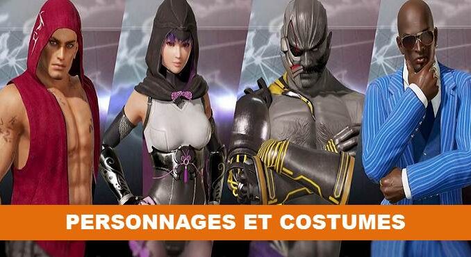 costumes et personnages DOA 6 Dead or Alive 6