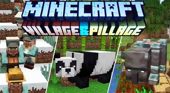 mise à jour Minecraft Village & Pillage disponible sur PC, PS4, Xbox One, Switch, ios, android