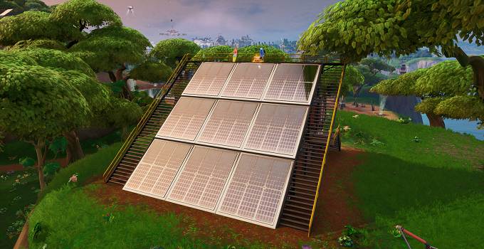 Fortnite Guide Saison 9 semaine 9 défi Visiter un panneau solaire dans la jungle