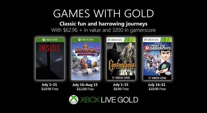 Jeux Gratuits Xbox Games with Gold juillet 2019 annoncés