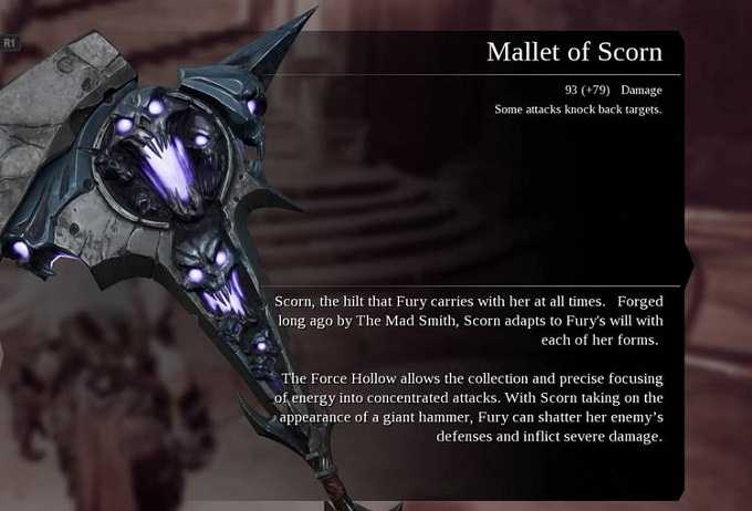 Armes Darksiders 3 Mallet of scrorn