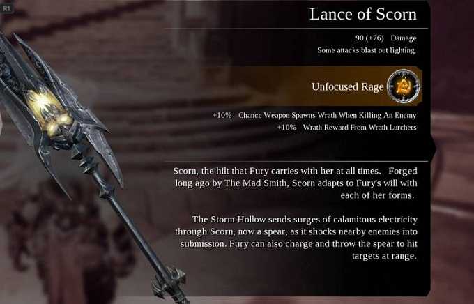 Darksiders III Armes Lance of scrorn