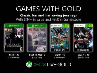 jeux gratuits Games With Gold Xbox One xbox 360 septembre 2019