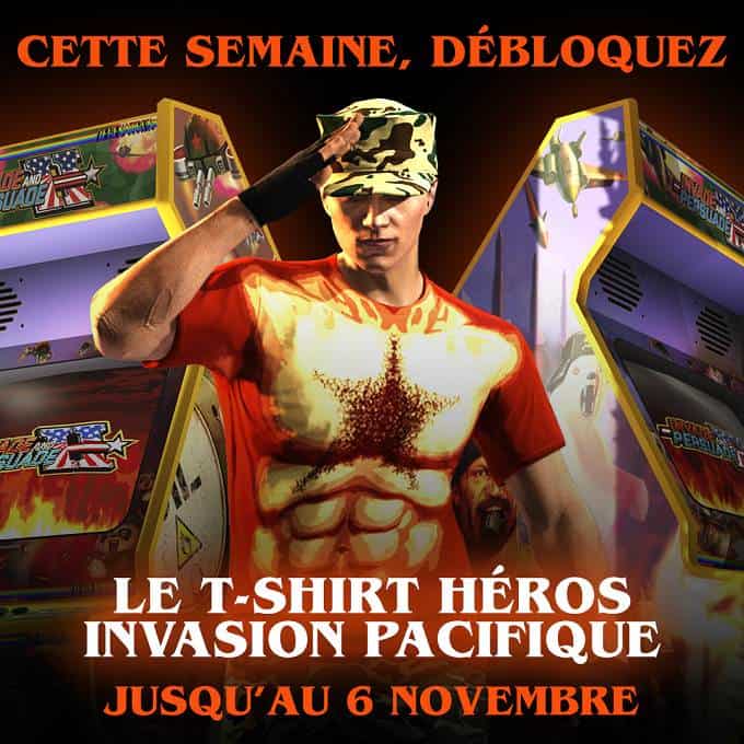 GTA online t-shirts héros Invasion pacifique Invade & Persuade Hero