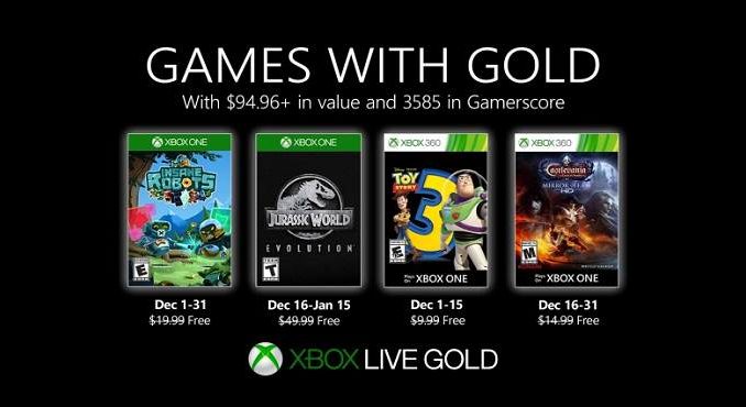 Games With Gold Décembre 2019 Jeux Xbox One gratuits annoncés