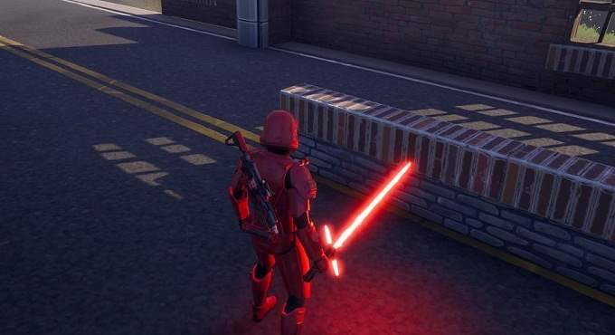 Sabre laser de Fortnite X Star Wars rouge
