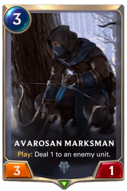 Champions et cartes LoR Freljord Guide -Avarosan Marksman