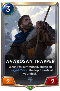 Champions et cartes LoR Freljord Guide Avarosan Trapper