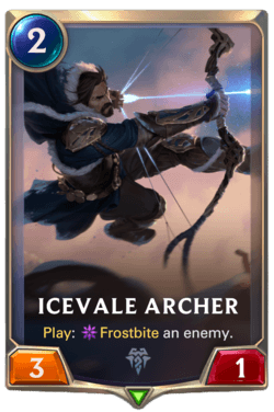 Champions et cartes Legends of Runeterra Freljord Guide Icevale Archer