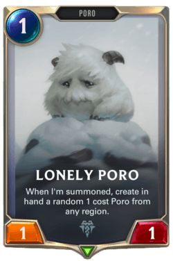 Champions et cartes Legends of Runeterra Freljord Guide Lonely Poro