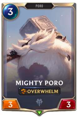 Champions et cartes Legends of Runeterra Freljord Guide Mighty Poro