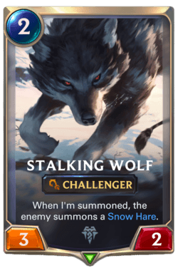 Champions et cartes Legends of Runeterra Freljord Guide Stalking Wolf
