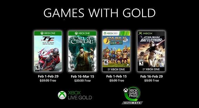 Xbox Live Gold pour Février 2020 Nouveaux jeux Xbox gratuits annoncés