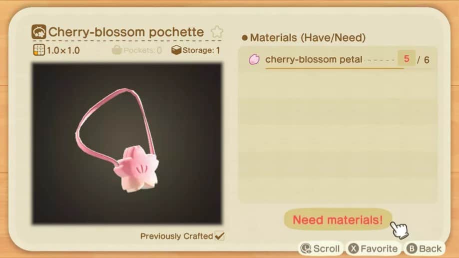 Recette de bricolage de Fleur de cerisier dans Animal Crossing: New Horizons solution complète