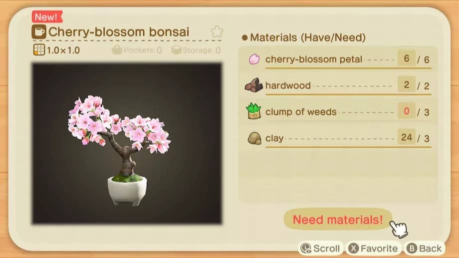 Recette de bricolage de Fleur de cerisier dans Animal Crossing: New Horizons Guide