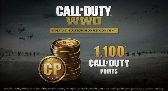 1100 Call of Duty Points gratuits COD WWII - Comment les obtenir