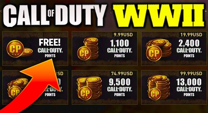 Call of Duty WWII - Comment obtenir 1100 COD points CP gratuits PS Plus