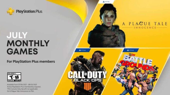 jeux PlayStation Plus gratuits de juillet 2021 sur PS5 et PS4