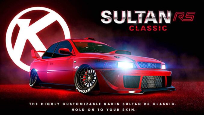 GTA Online Karin Sultan RS classique - GTA 5 PS5 PS4 Xbox PC Android
