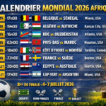 Calendrier Mondial 2026 – 16es de finale (28 juin – 3 juillet 2026)